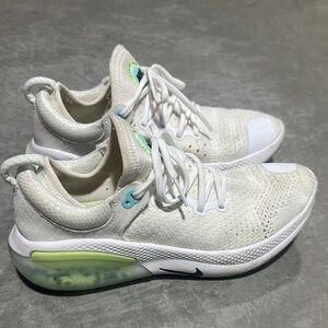 White and Green Nike Joyride sneakers